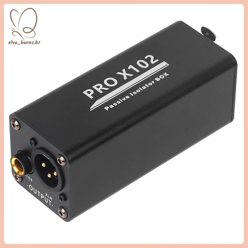 [elva_burns.br] Isolador De Áudio Com Redução De Ruído DI Ground Box 6.35 Para Canhão Estéreo Agrícola Guitarra Elétrica
