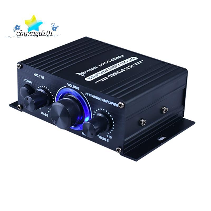 [Promover C] 12V Mini 400W HIFI Amplificador De Áudio Estéreo Digital FM AK170