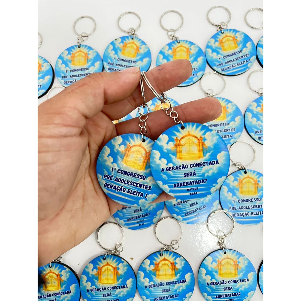 Kit 20 Chaveiros Personalizados MDF Resinado para Lembrancinhas Aniversário, Chá de Bebê, Maternidade Temas Diversos