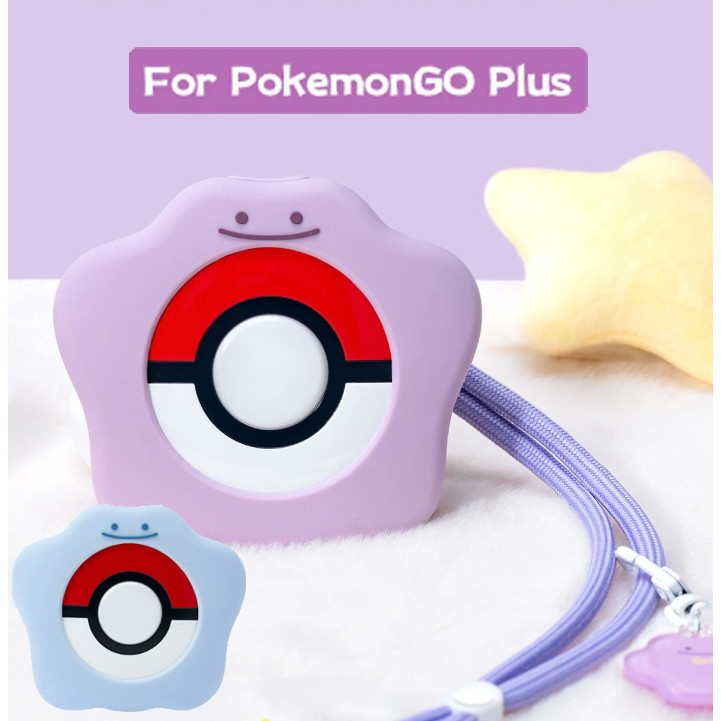 Capa Protetora De Silicone Para Pokemon Go Plus + Monitor De Sono Desenho Animado À Prova De Choque Com Corda