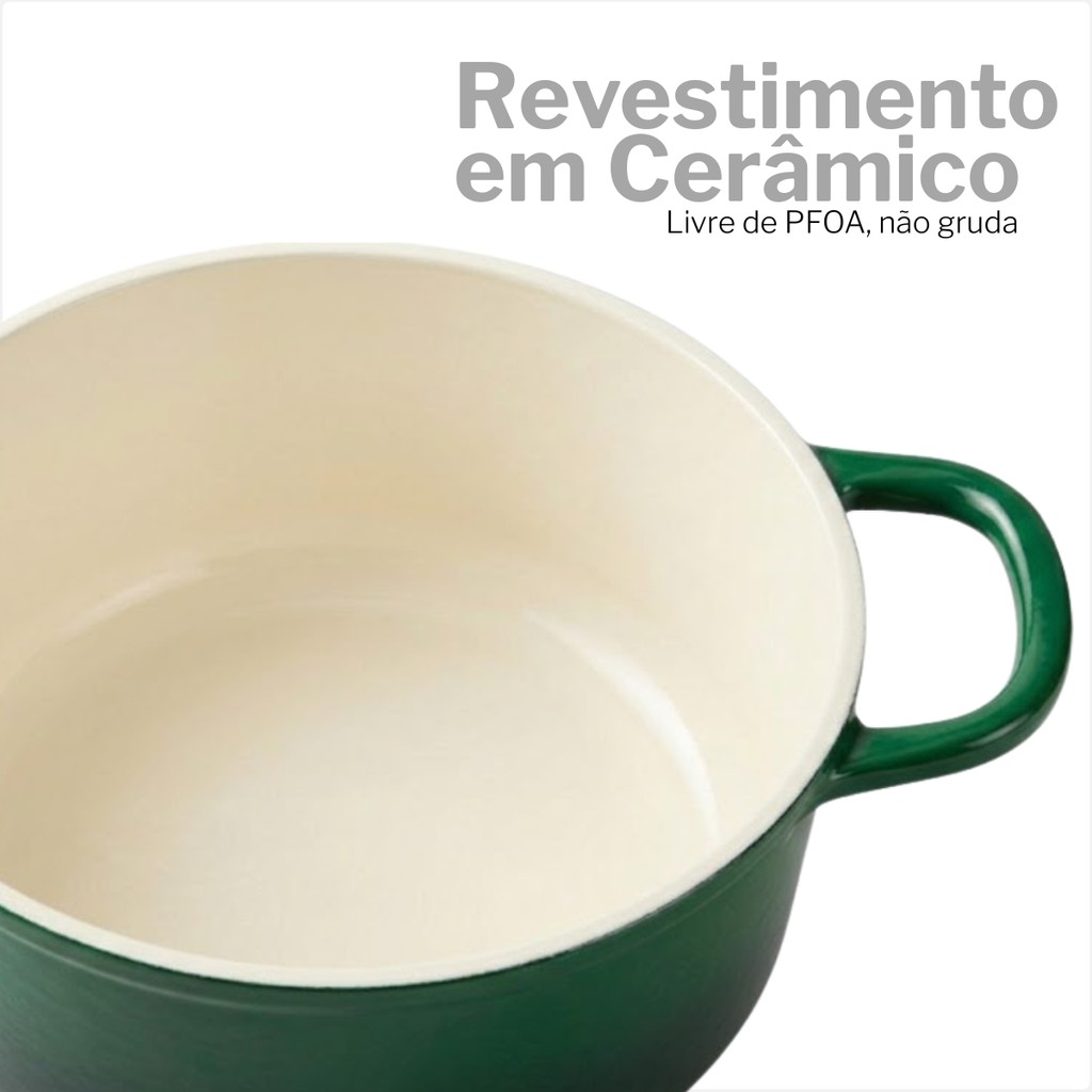 Kit 3 Caçarolas Le Chef Não Gruda Revestimento Cerâmico Indução — imagem 2 de 2