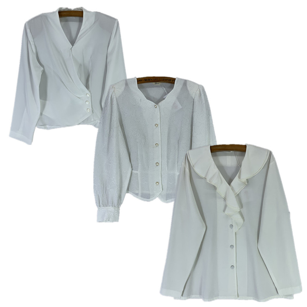 Vintage japonês menina gola de renda oco bordado Chiffon camisa Retro francês elegante temperamento camisa branca de man