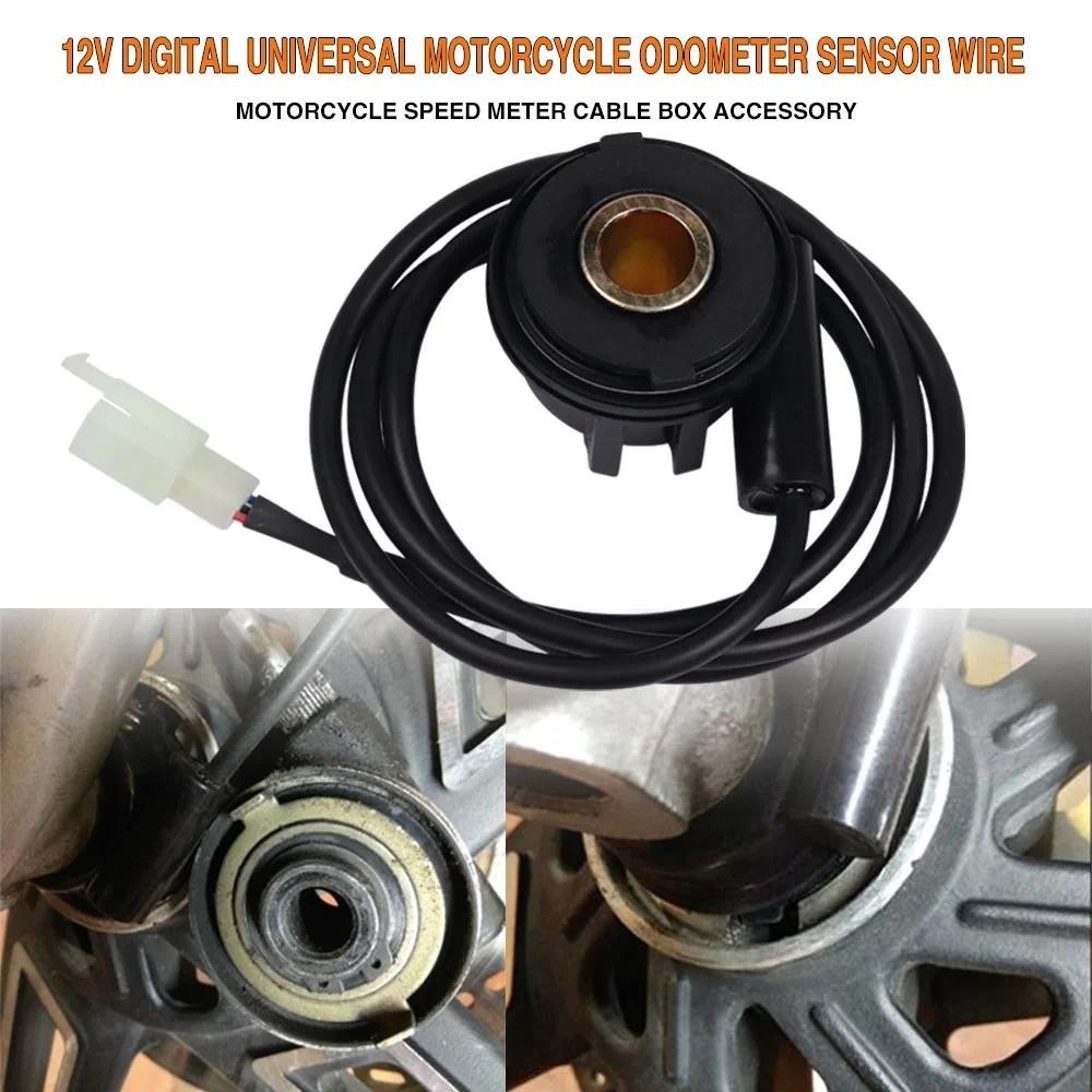 Velocímetro Universal Para Motocicleta 12V , Odômetro Digital , Sensor , Cabo , Conjunto De Fio , Medidor De Velocidade