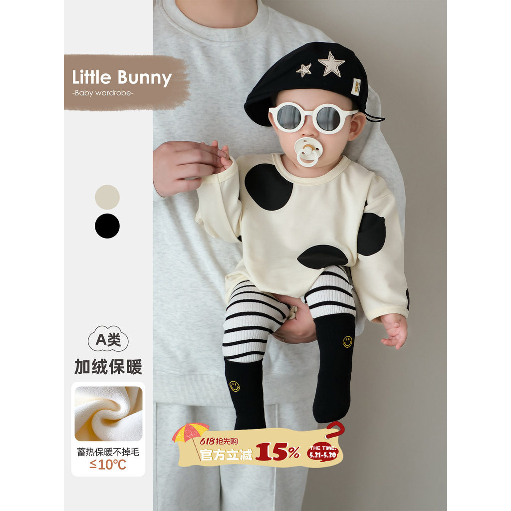Roupas de bebê roupas de bebê primavera roupas de bebê terno novo estilo ocidental divisão Leggings um conjunto primaver