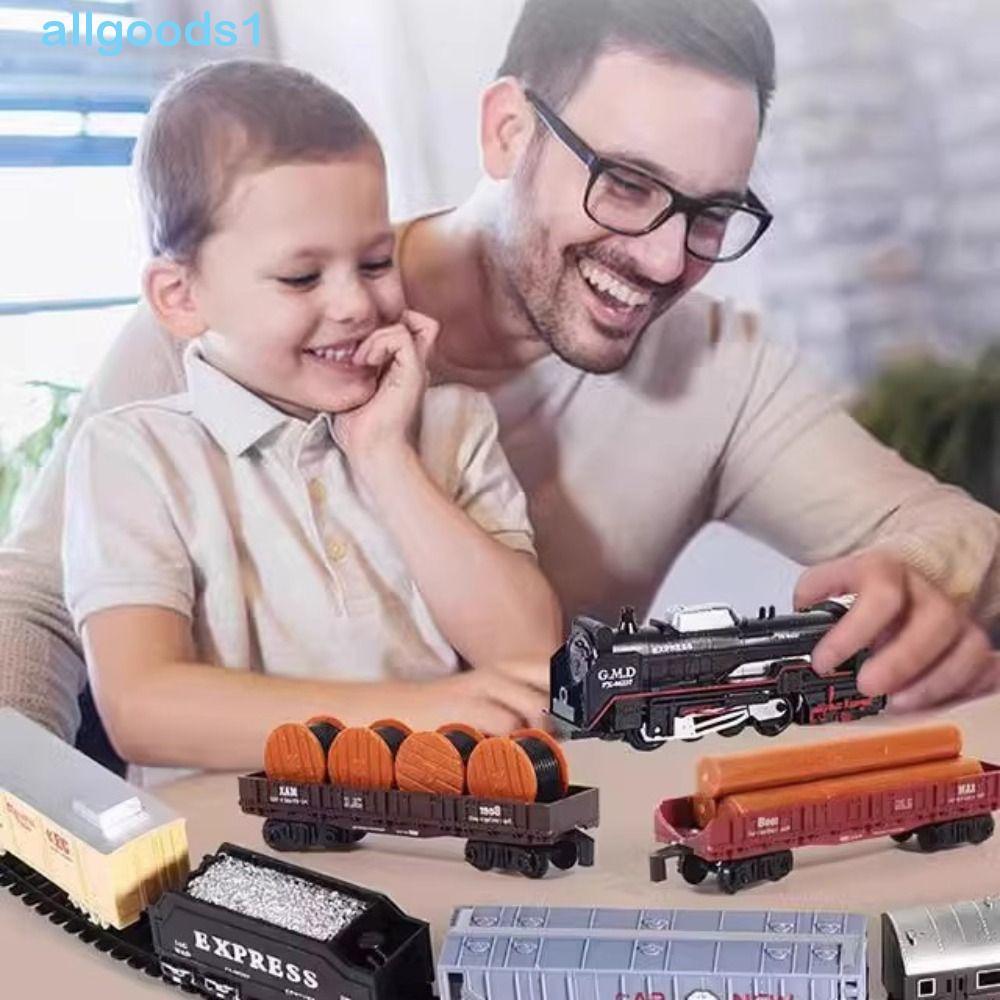 Conjunto Elétrico De Trilhos De Trem De Natal ALLGOODS , De Locomotiva De Montagem , Brinquedo Carga Ferroviária