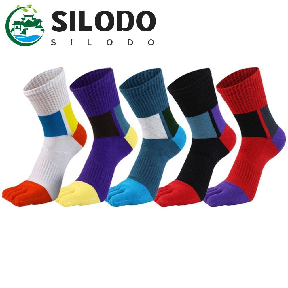 SILODO Meias De Cinco Dedos Anti-Suor Com Dos Pés Respirável Algodão Orgânico Ue 38-44 Sociais De Fibra