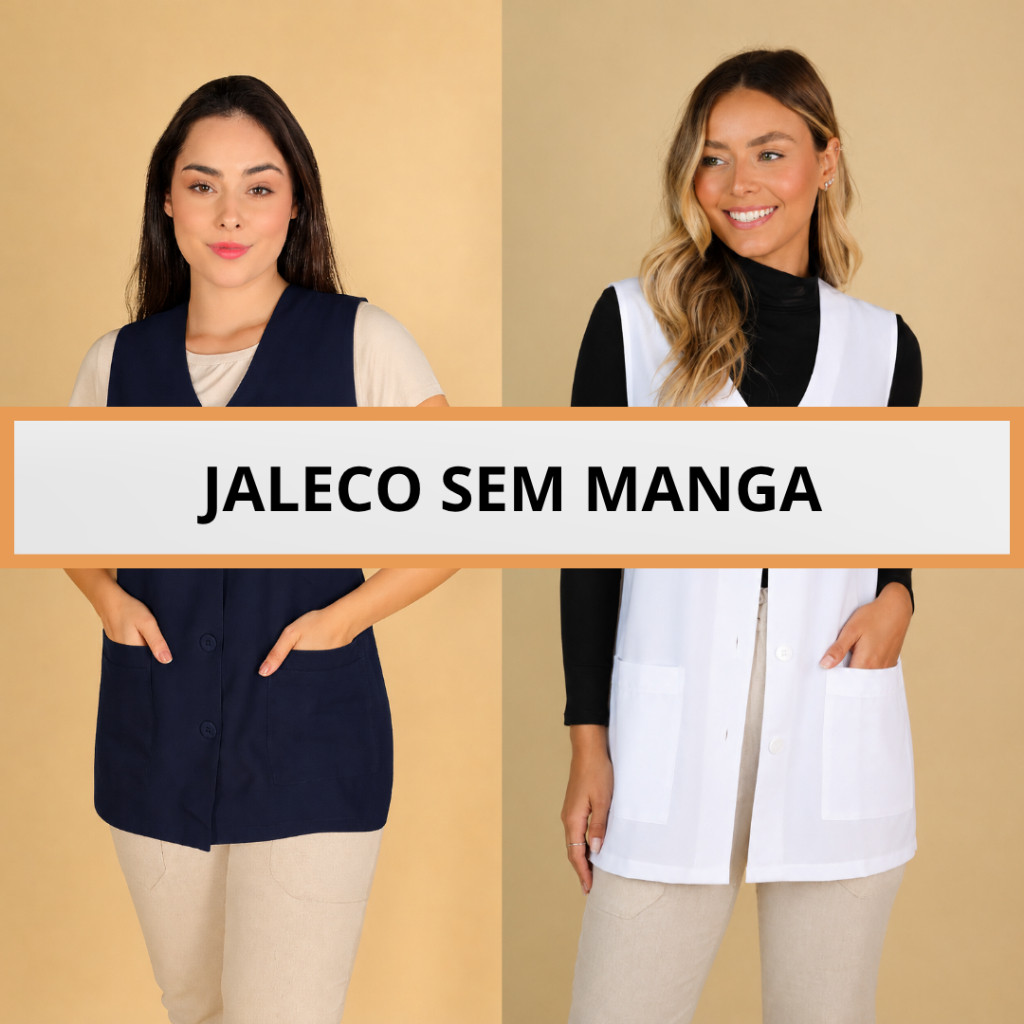 Jaleco avental manga cavada liso enfermagem professora saude