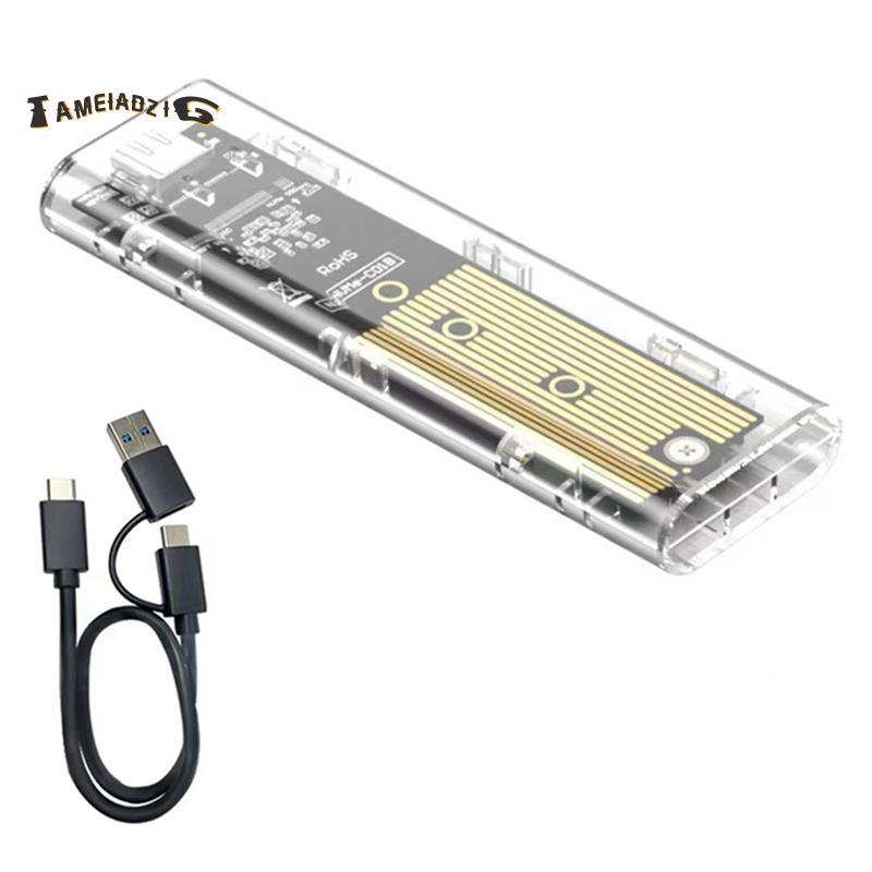 [Entrega Rápida T] Gabinete SSD M2 M2 Case M . 2 NVMe + NGFF De Protocolo Duplo USB 3.2 Gen2 10 Gbps Caixa De Unidade Ex