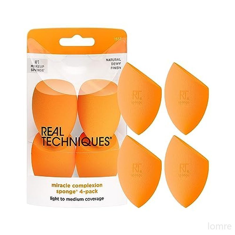 Real Techniques Miracle Complexion Sponge 4 Pack , Esponjas De Mistura De Maquiagem Para Líquidos & amp ; Base Creme Ski