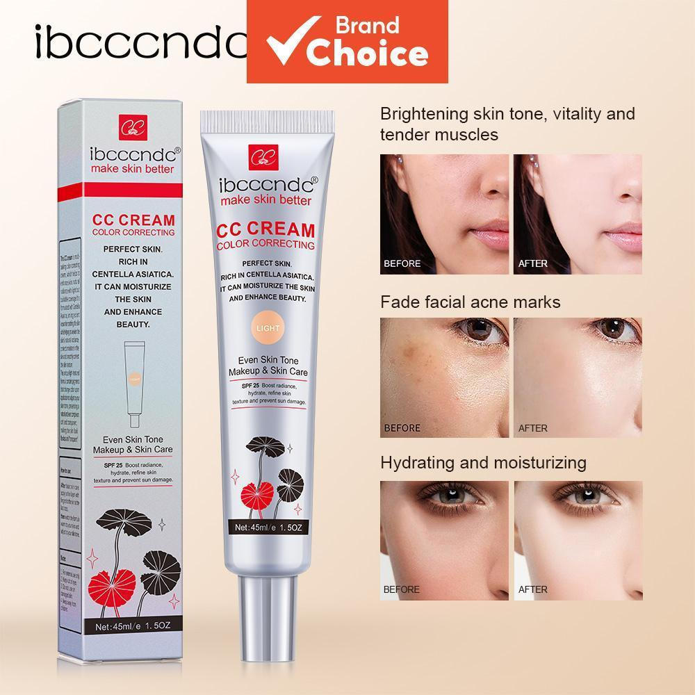 CC Creme Corretivo 45ml Facial Centella Asiatica Reparador BB Iluminando Base Líquida Cosméticosprodutos De Qual