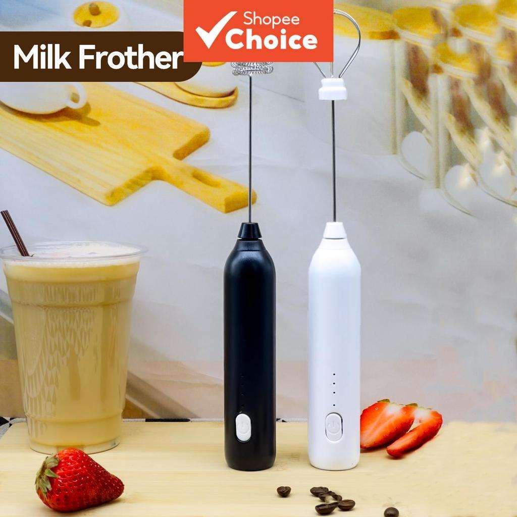 Batedor de Leite Elétrico com Suporte, Batedor de Leite Novo Misturador Doméstico, Misturador de Café com Leite,