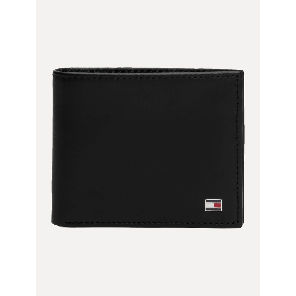 Carteira Tommy Hilfiger Porta Cartão Couro Eton Mini CC Holder Original Preta