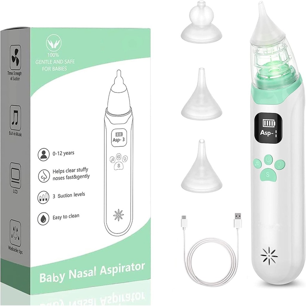 Aspirador Nasal Elétrico Para Bebês , Design De Pressão Negativa E Anti-Refluxo , Dispositivo Especial De Sucção Recém-N