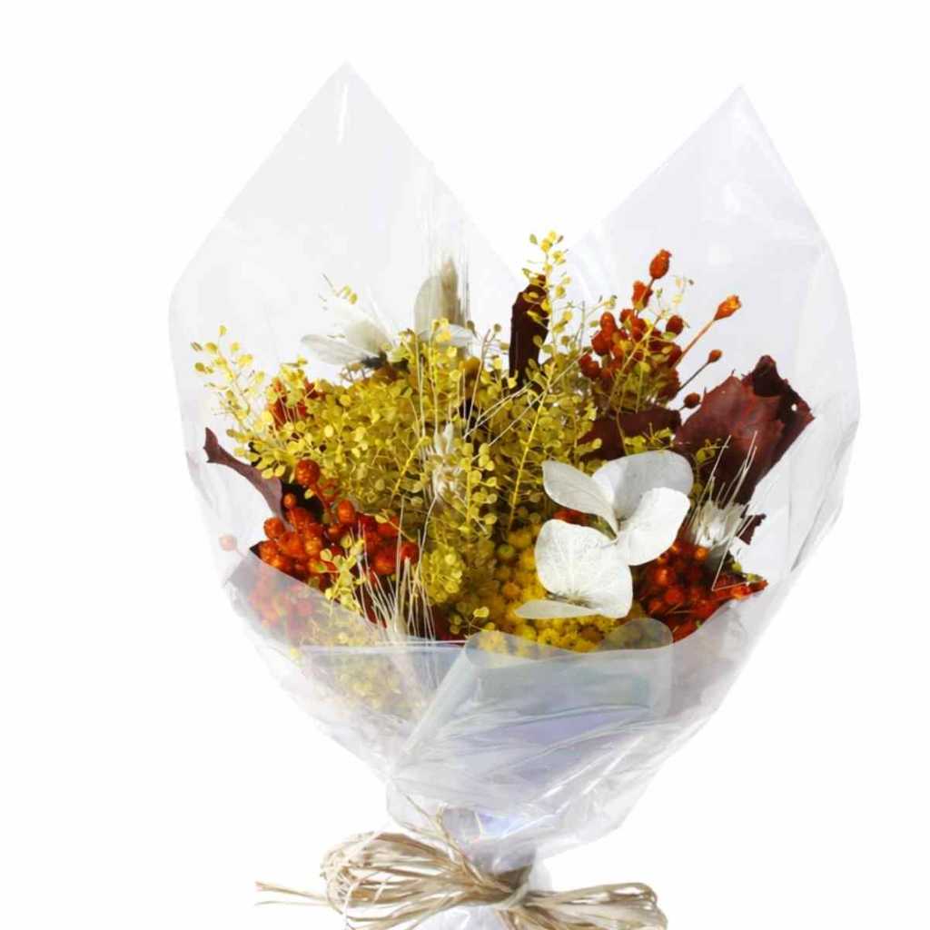 Buquê  P Mix Outono Flores Secas Decorar Presente