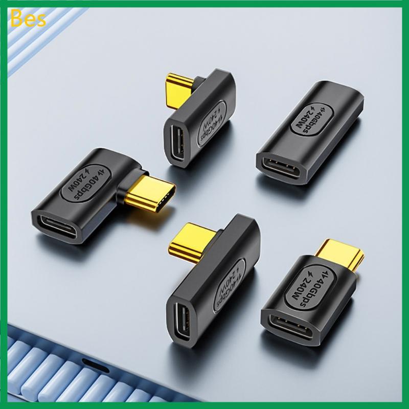 Bes USB C Para Fêmea Adaptador 240W Entrega Energia Tipo Conector Extensor