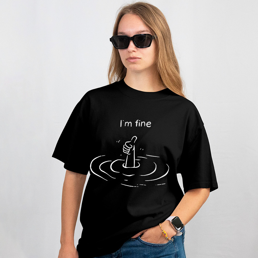 Camiseta Básica Funny Sad Humor Estética Tumblr Casual Unissex