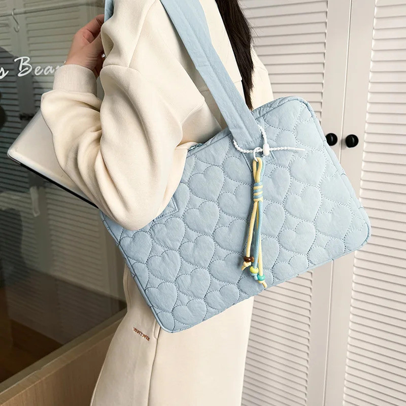 Moda Coreana Bolsa De Armazenamento Para Laptop 13.3 14 Macbook Huawei Samsung Notebook Grande Capacidade Capa Estojo De