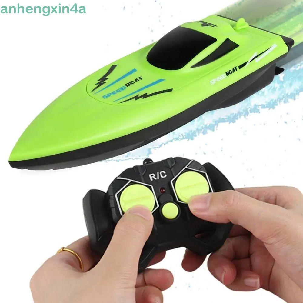 Barcos ANHENGXIN Racer RC , Barco À Vela Prova D'água Com Controle Remoto , Brinquedo De Lancha Sem Fio 2.4G De Alta Vel