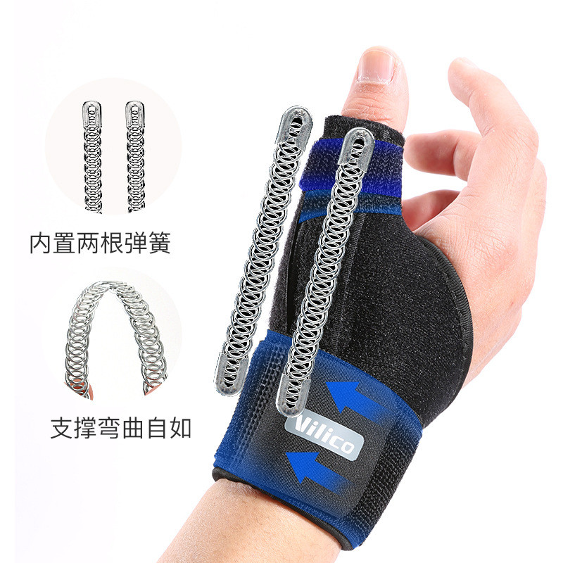 Suporte de pulso com suporte de mola, faixa de compressão e fixação ajustável, manga protetora respirável anti-entorse p