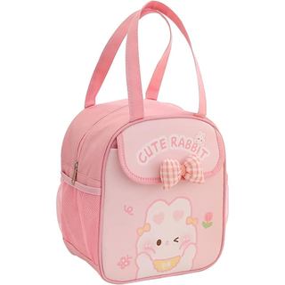 Bolsa de almoço com tema de amor e laço, lancheira com tema de amor, lancheira de coelho, bolsa de almoço de animais, bo