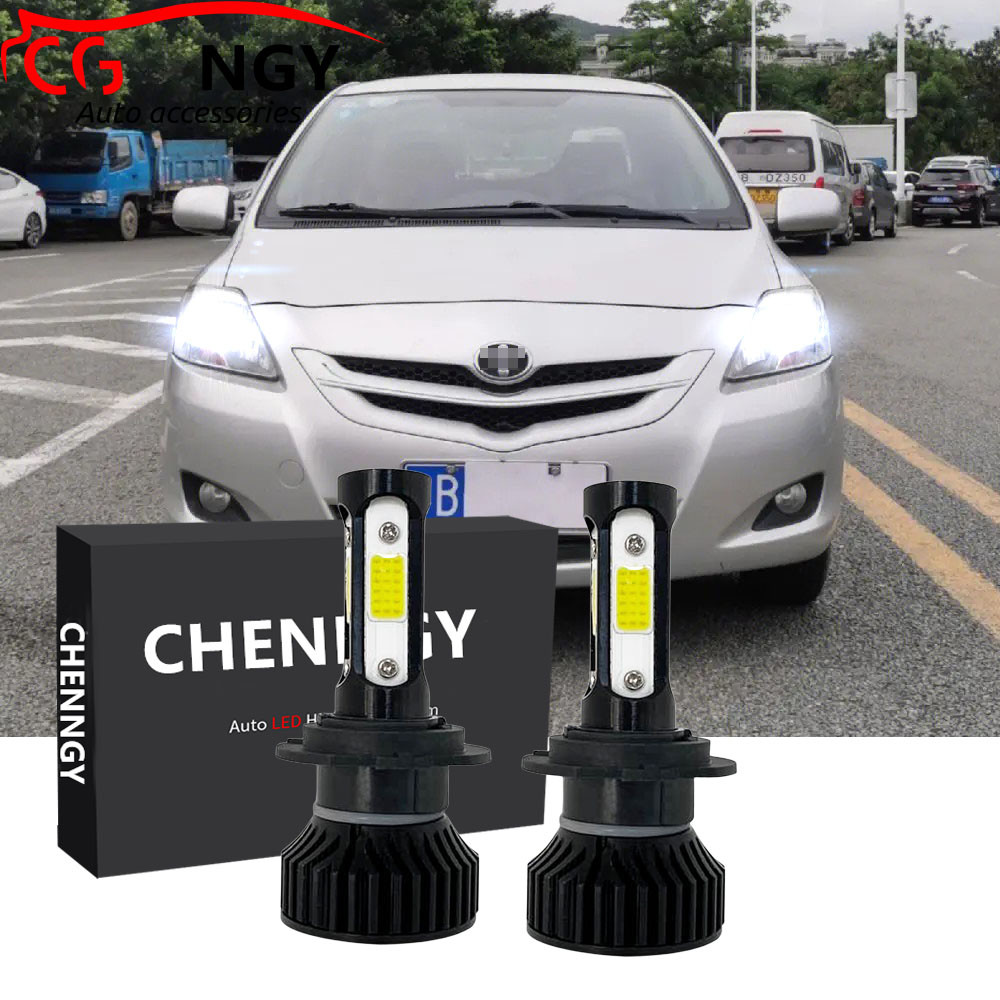Para Toyota Vios 2003-2011 2012 2013 (Tipo Sem Projetores) (Lâmpadas BHLamp)-Kit De LED V4 6000K Substituir Halogênio Br
