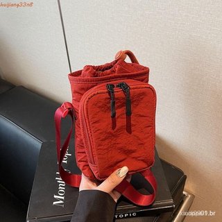 Bolsa Para Garrafa De Água De Ombro HUIJIANG , Crossbody De Lona Com Cordão Celular Portátil Copo