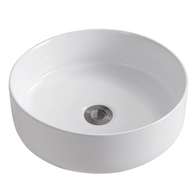 Pia Banheiro Cuba Redonda Sobrepor Cerâmica 36cm Zagonel