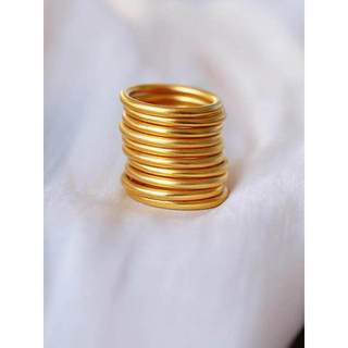 anel de namoro anel solitario Areia ouro método antigo anel anel de liga feminino simples moda único anel cauda anel ded