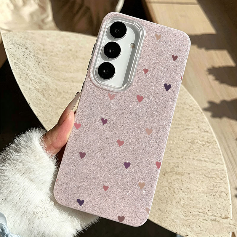 Capa Glitter Para Samsung A17 A07 A06 A15 A16 A14 A13 A12 A32 A56 A36 A55 A54 A23 S26 S25 Minimalista Multi Tom Marrom C