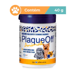 Plaque Off Inovet Cães Gatos Higiene Bucal 40g