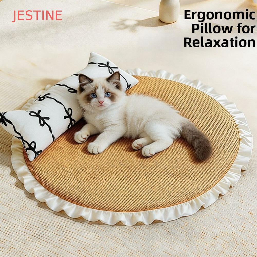 Almofada De Resfriamento Para Gatos JESTINE , Tapete Respirável Antiderrapante Animais De Estimação , Com Travesseiro Re