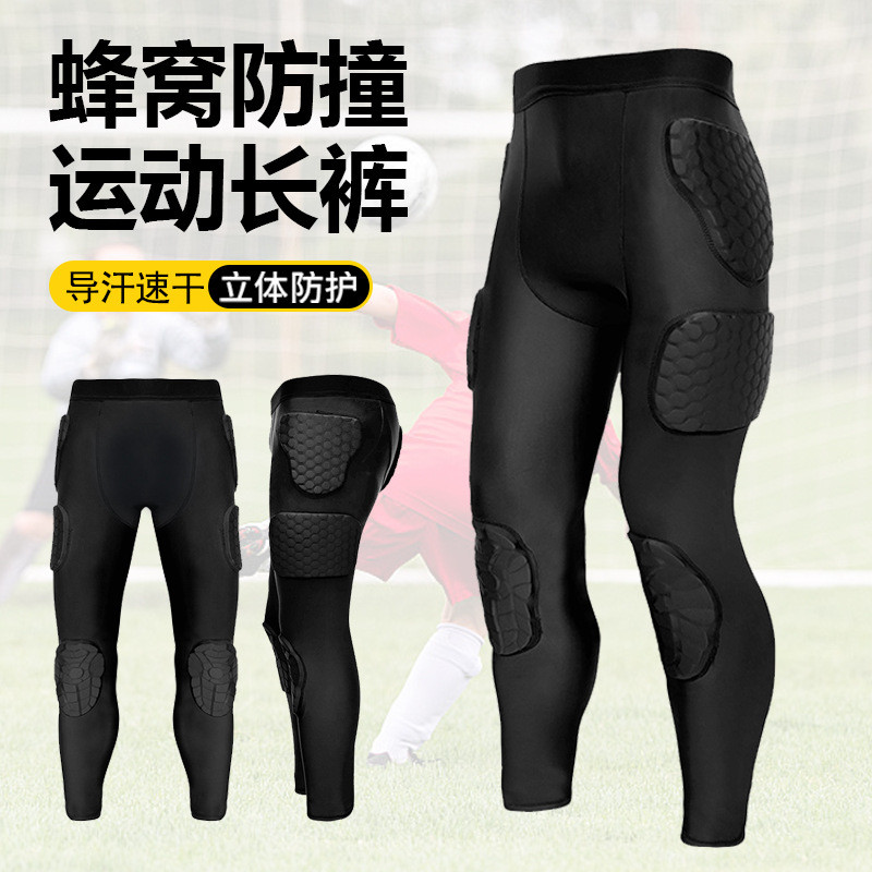 Basquete Anti-colisão uniforme calças magras goleiro de futebol joelho esportes equipamentos de proteção beisebol esqui