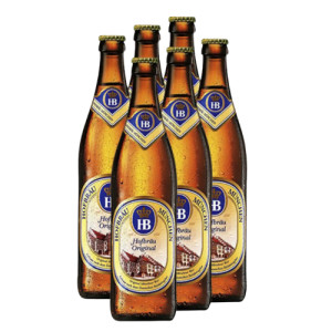 Cerveja Alemã Hb Hofbrau Original 500ml KIT 6 - Importada Clara
