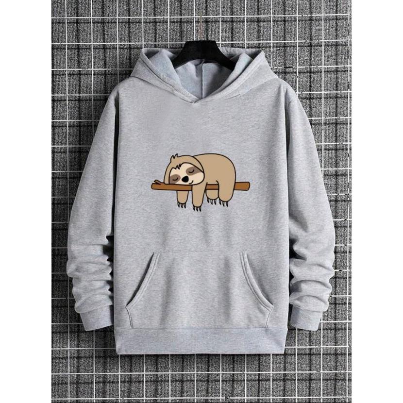 Moletom Canguru Bicho Preguiça Unissex Masculino e Feminino Flanelado Com Capuz Blusa de Frio Promoção Lançamento