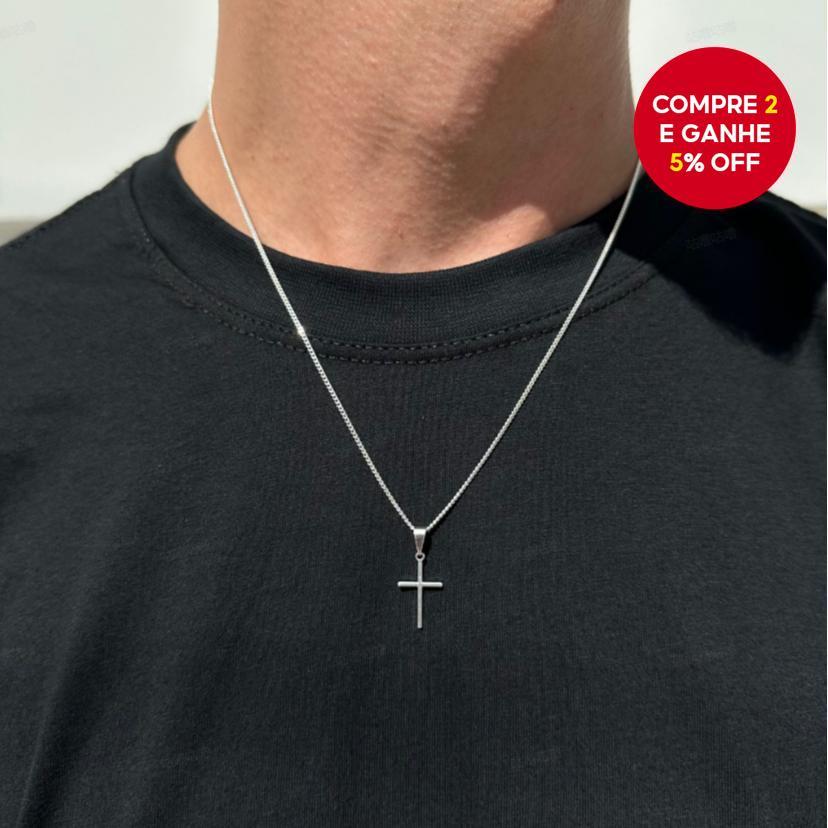 Colar Minimalista Com Pingente De Cruz Para Homens , Joias Elegantes , Presente De Natal E Aniversário