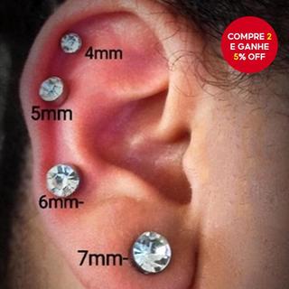 Brincos Magnéticos Brilhantes Clip-on, Sem Perfuração, para Homens e Mulheres.