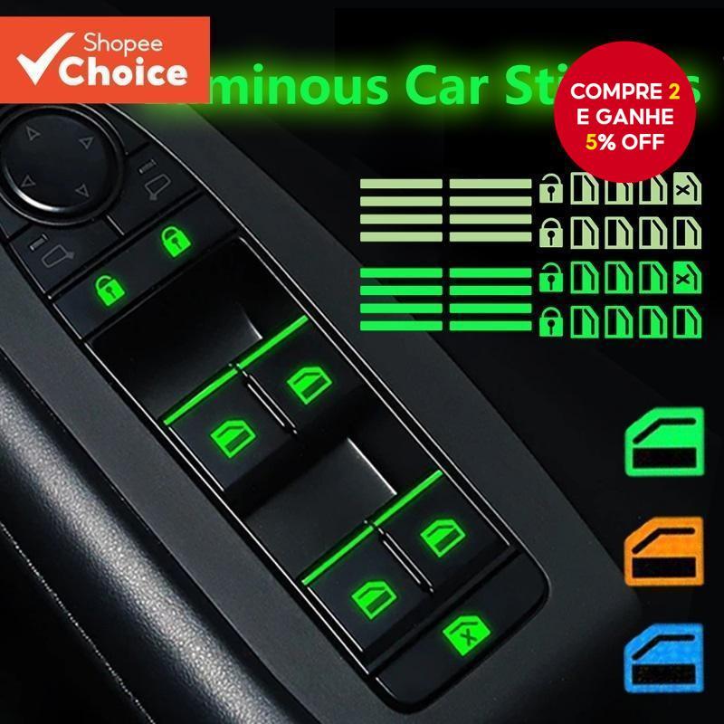 Adesivos Fluorescentes Para Janela De Carro , Montagem De Botão Toyota Camry Mitsubishi
