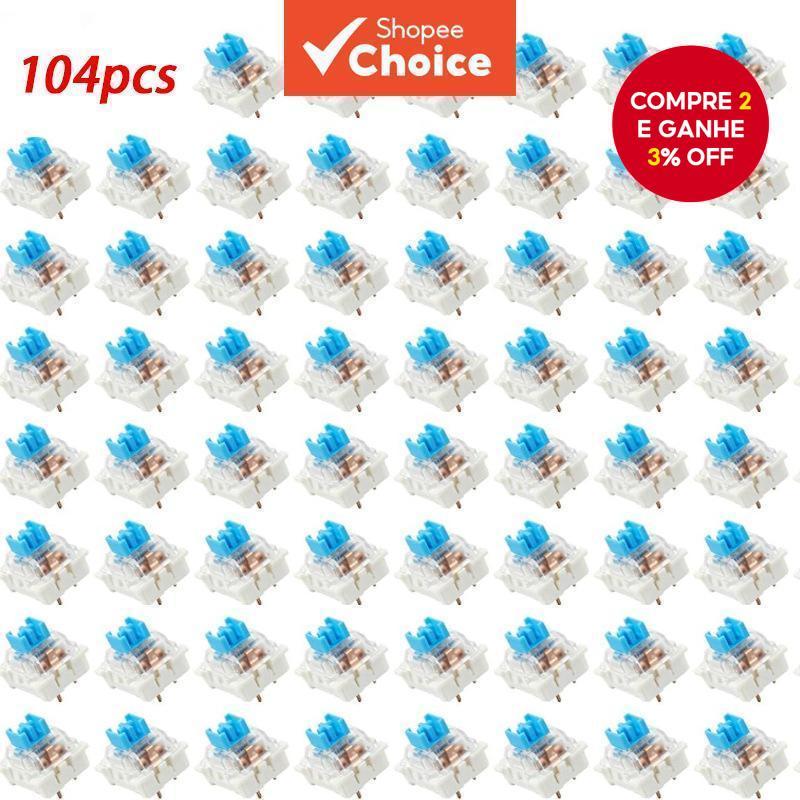 Interruptores De Teclado Azul/Vermelho/Chá/Preto , Mecânico Tátil Clicky De 3 Pinos , Kit Completo De Substituição DIY