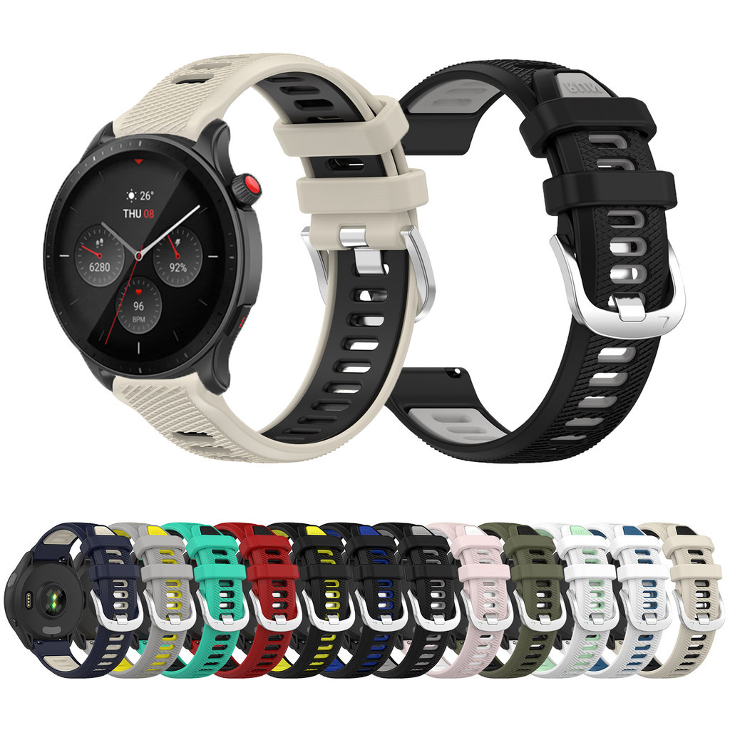Pulseira De Silicone De 20mm 22mm Para Huami Amazfit GTR Mini GTR3 GTR4 Pro 42mm 47mm Bip5 GTR2 GTR2E 2 3 4 Bip 5 6 Equi
