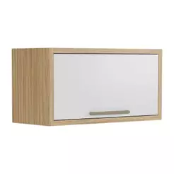 Armário Aéreo p/ Cozinha Syrah c/ 1 Porta Basculante 80cm Amendoa/Branco - Ronipa