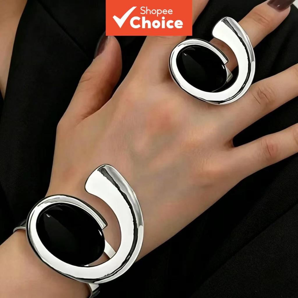 Pulseira Espiral De Pérola Da Moda E Para Conjunto De Anéis Design Exclusivo Joias Versáteis