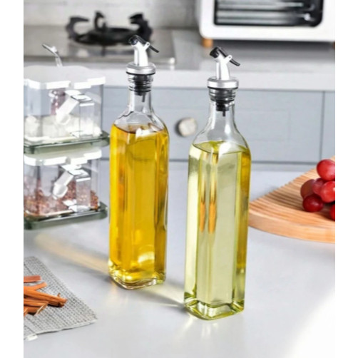 Kit 2 Galheteiro 150ml com Bico Dosador Vidro Porta Azeite Vinagre Óleo Shoyu Pimenta Casa e Cozinha