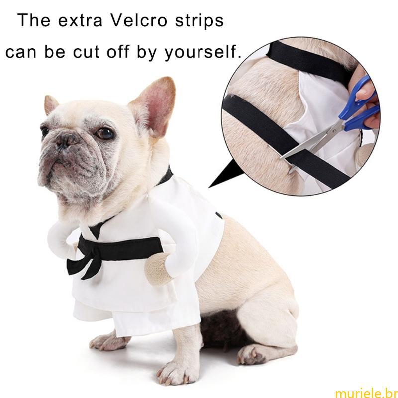 Fantasia Karatê Mur Pet Tecido Respirável Fácil Usar Roupas 2 Pernas Roupa Festa Para