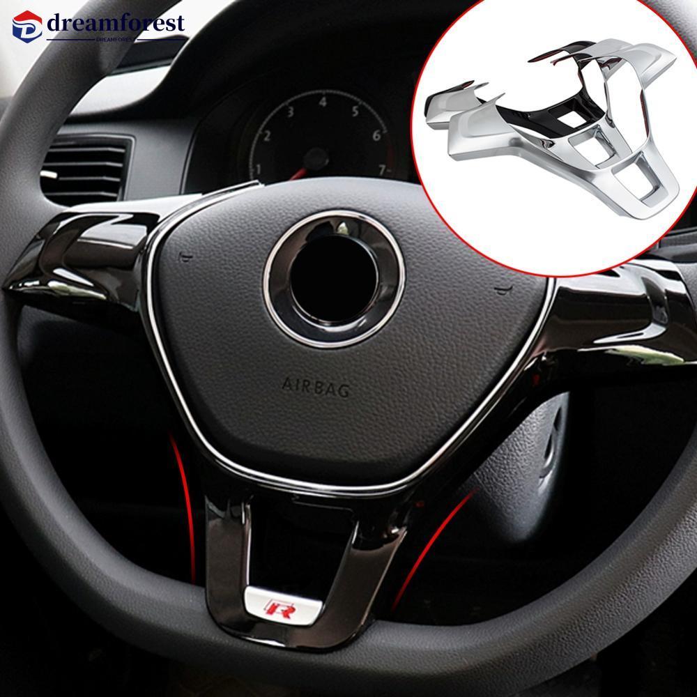 DREAMFOREST Interior Do Carro Volante Capa Guarnição Adesivo Acessórios Para Volkswagen VW Golf 7 GTI MK7 POLO 2014 2015