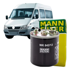 Filtro Combustível Diesel para Mercedes-Benz Sprinter 311 / 313 / 413 CDi 2.2 OM611 - 2001 a 2011 (Mann WK842/13)