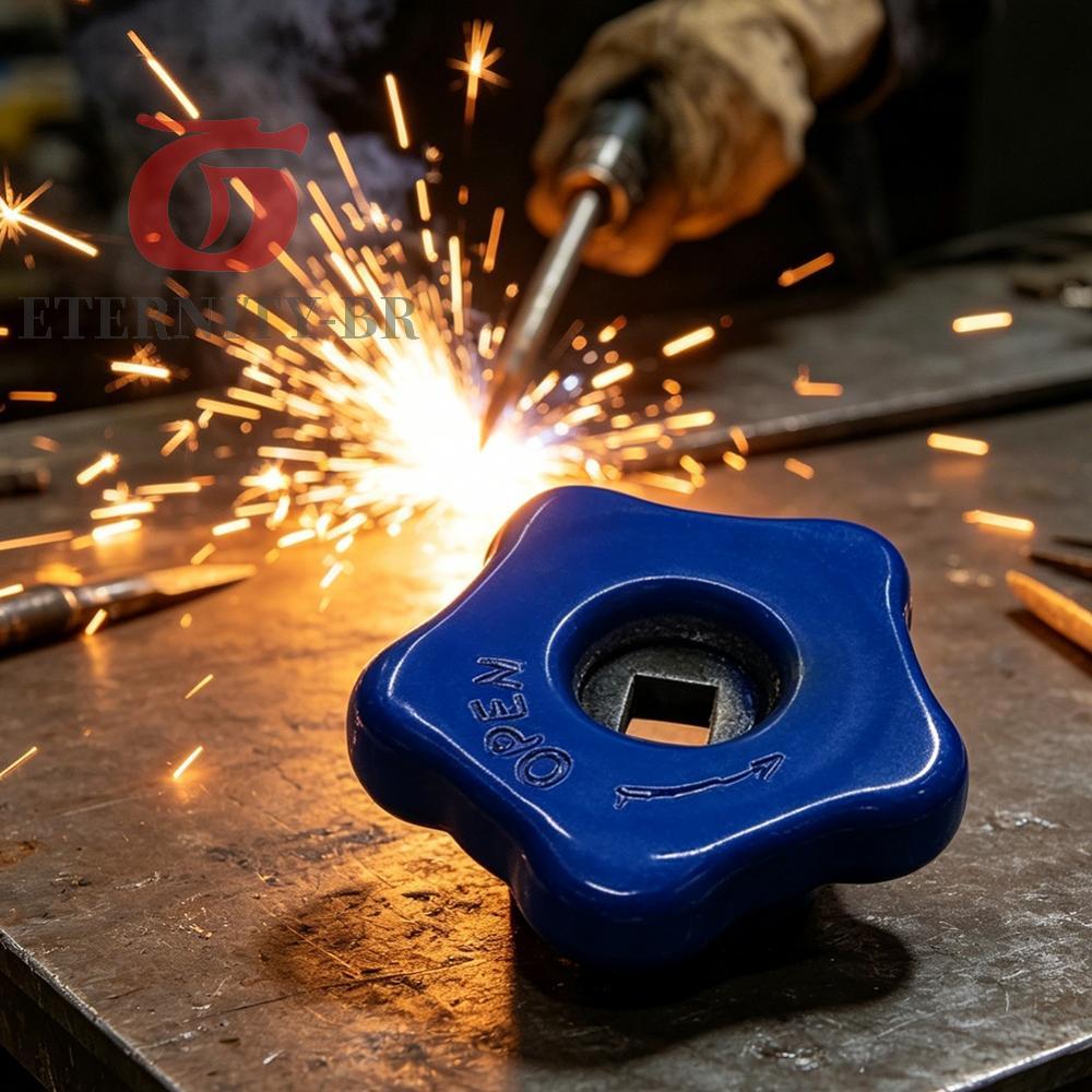 Substituição Quadrada Do Metal Azul Da Abertura Punho 8mm Volante Válvula Cilindro De Argônio
