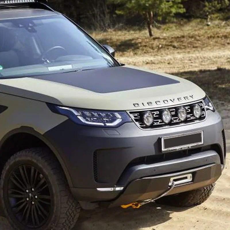 Lage Matte Black Sport Frente Motor Capô Decalque Gráficos De Vinil Para Land Rover Discovery 5