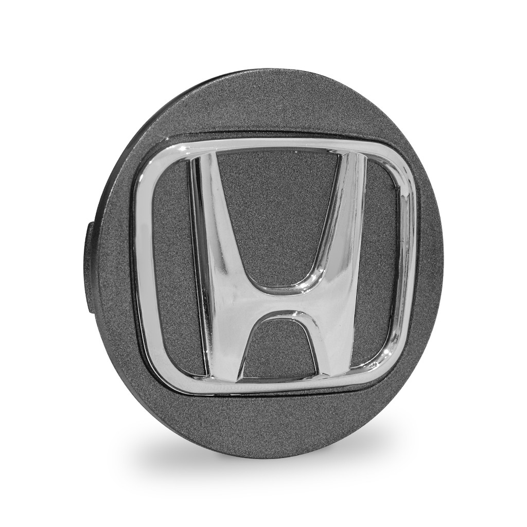 Calota Meio Miolo Centro Roda De Liga Hrv Crv New Civic 69mm Grafite Com Logo Cromado