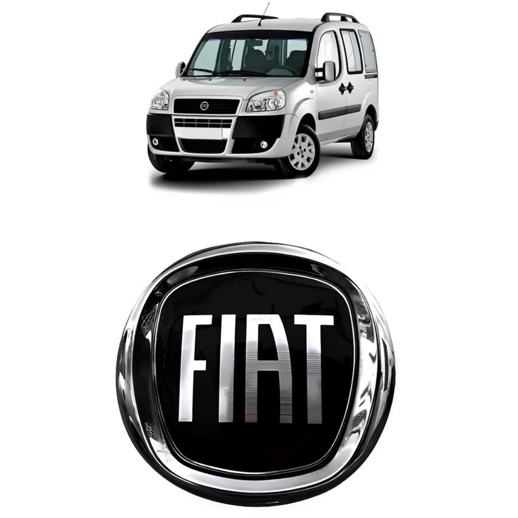 Emblema Grade Fiat Punto Doblô Stilo Idea 2008 2009 2010 2011 Distintivo/Logotipo/Símbolo Preto