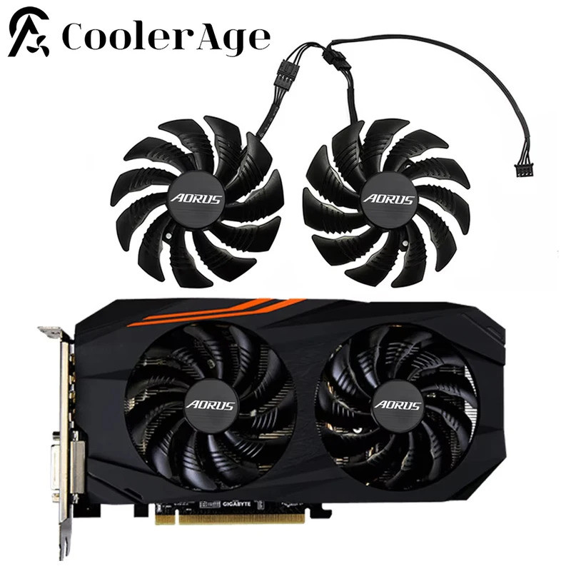 i85mm Para Gigabyte P106 AORUS Radeon GTX1060 1050Ti 1070 RX 570 580 Placa Gráfica Ventilador De Refrigeração De Vídeo F